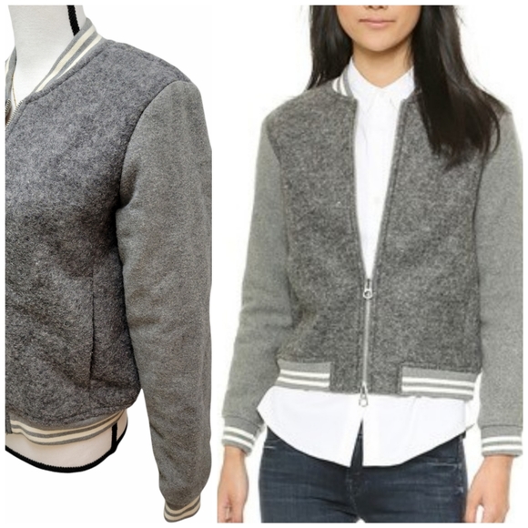 Madewell Jackets & Blazers - Madewell Dugout Varsity Bomber Felt Sherpa Finely Crafted Jacket Size M